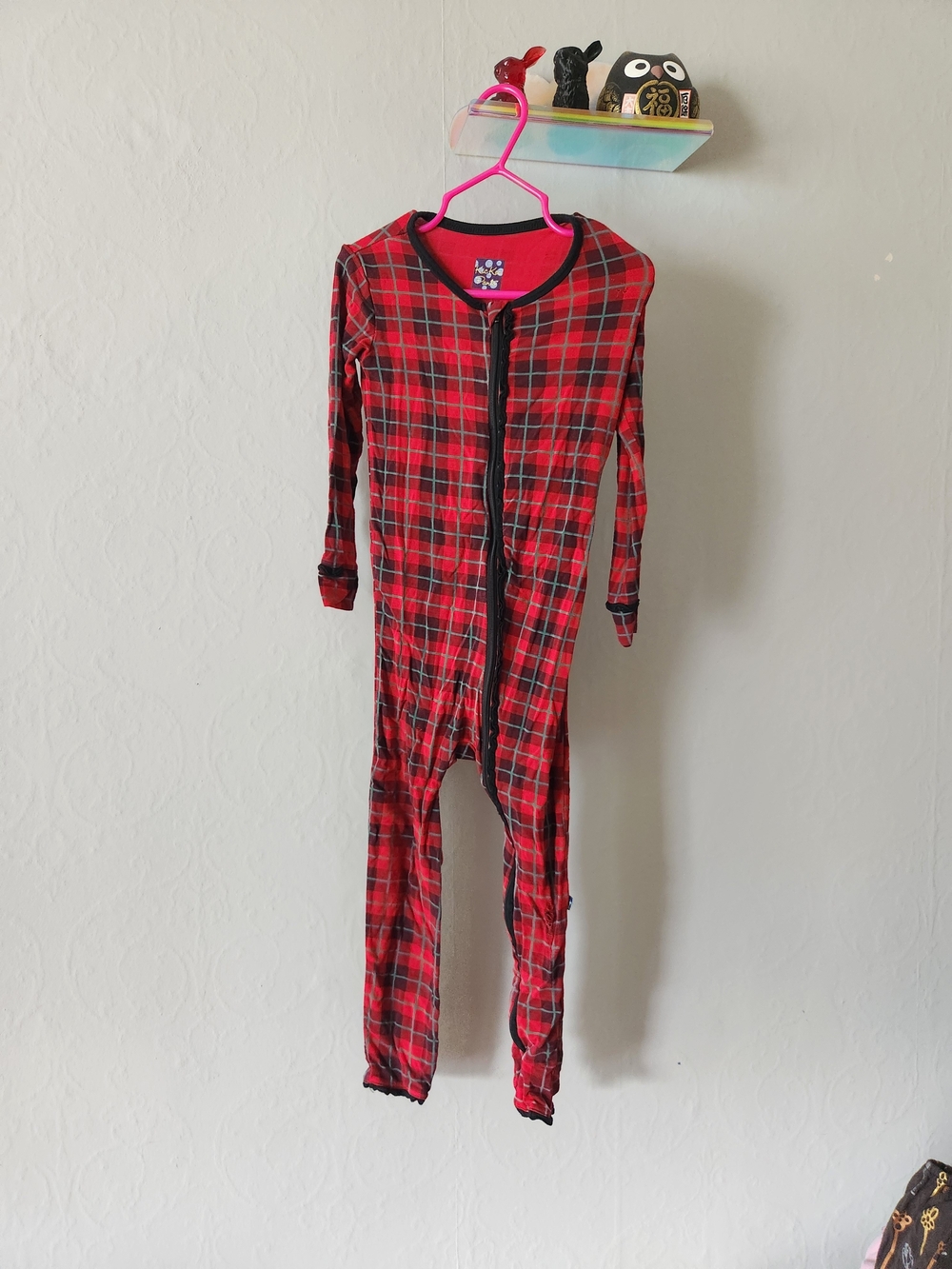 Kickee Pants Bamboo Red Plaid One-Piece Bodysuit